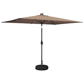 vidaXL Puutarha Parasol LED Valoilla 200 x 300 cm Polyesteri Taupe