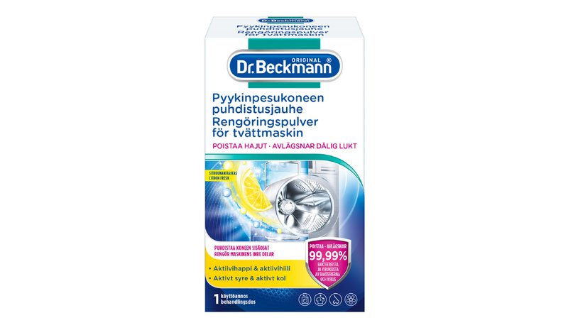 Dr. Beckmann 250 g pyykinpesukoneen puhdistusjauhe