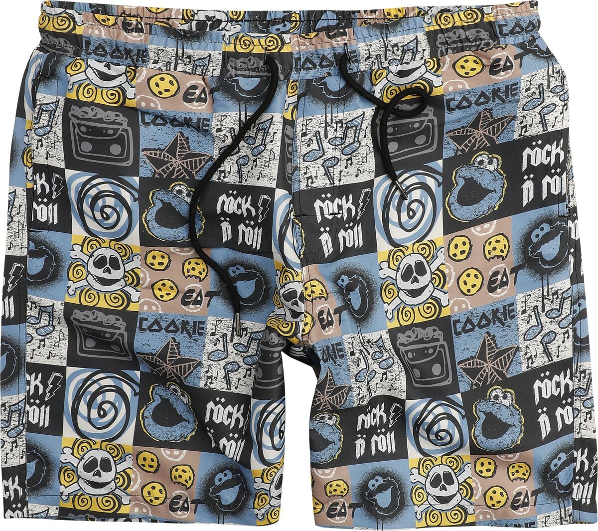 Seesamtie - Krümelmonster - Rock N' Roll - Uimashortsit - Miehet - Monivärinen