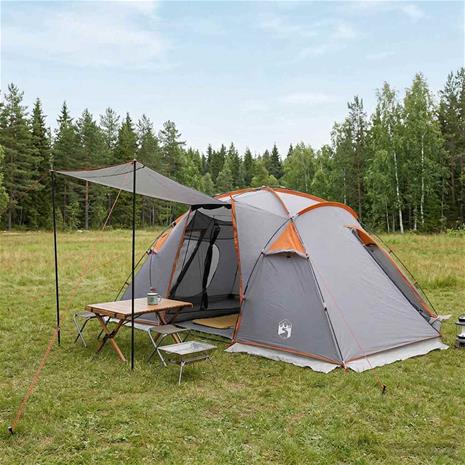 vidaXL Tunneliteltta Harmaa ja oranssi 520 x 260 x 175 cm