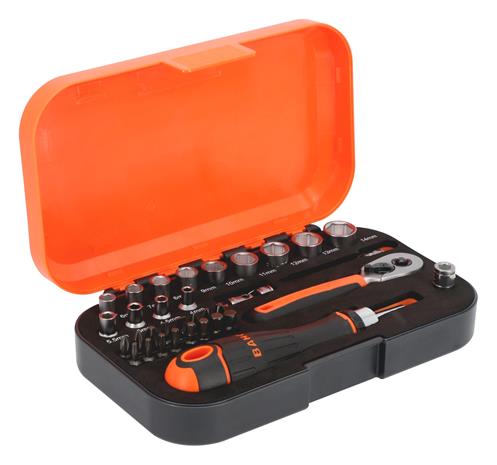 Työkalusarja Bahco S34MC8H; 1/4''; 34 kpl.