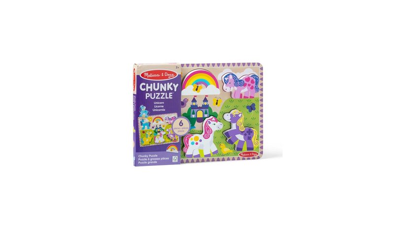 Melissa & Doug Chunky Puzzle Unicorn Puu – kuva 1/1