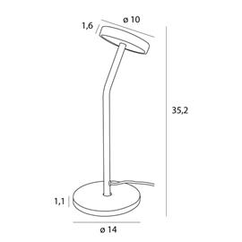 Pöytävalaisin Maxlight Enigma Led 1x2w 176lm 3000k punainen
