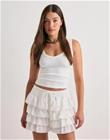 Vero Moda - Valkoinen - Vmzoey Hw Layered Shorts Wvn