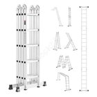 Monitoimiset kokoontaitettavat tikkaat "7-in-1", 5 porrasta, 5,8 m, metalli