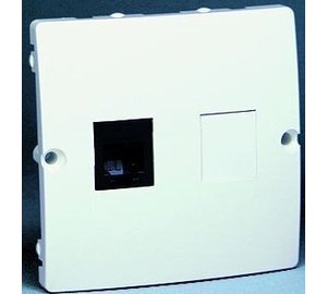Simon Basic puhelinpistoke, valkoinen, Rj11