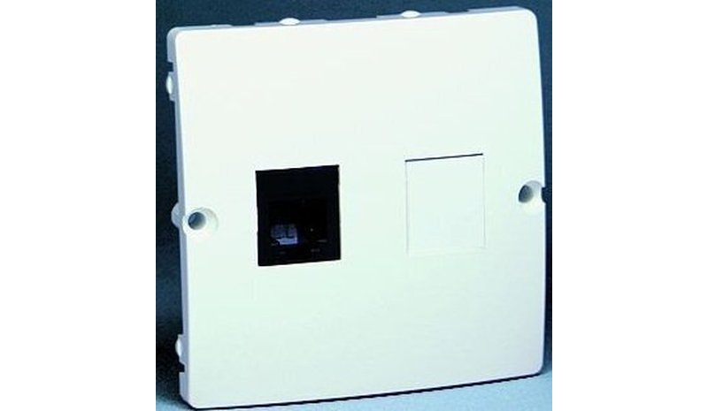 Simon Basic puhelinpistoke, valkoinen, Rj11