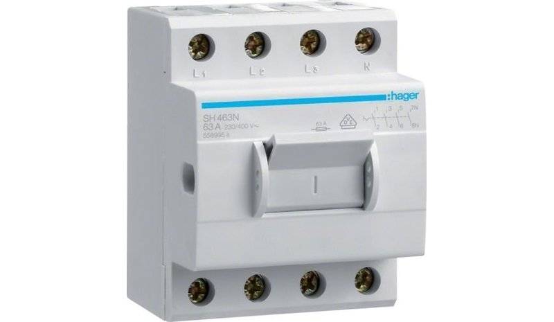 Hager Kompaktierotin 63a 4p Sh463n