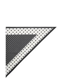 Mango Satin Check-Print Scarf - Black - ONE SIZE