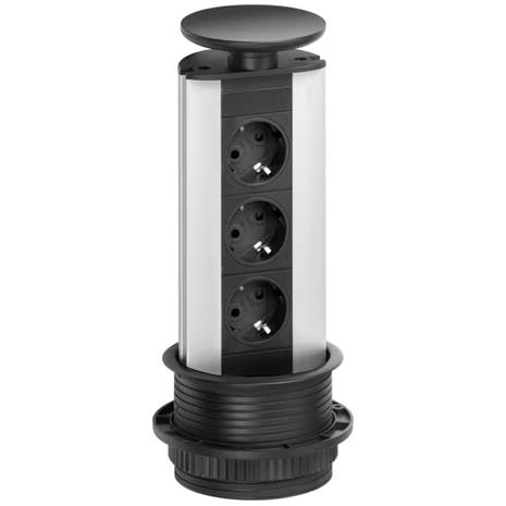 EVOline Port 3 pistorasia (musta) – kuva 2/2
