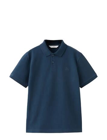 Mango Cotton Polo Shirt - Blue - 13-14