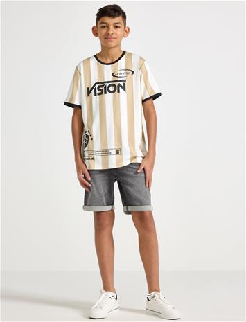 Lindex Shorts Denimjersey Staffan Bottoms Shorts Grey Lindex
