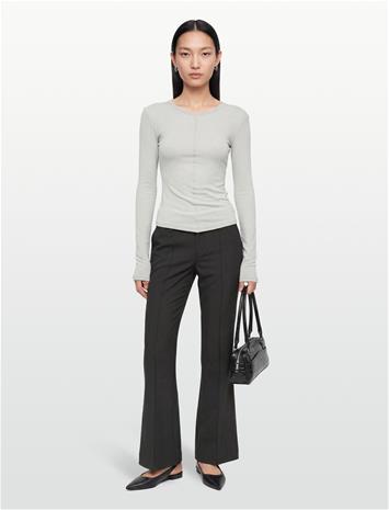 Gina Tricot Low Waist Bootcut Trousers - Black - 42