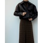 Mango Wool-Blend Check Midi-Skirt - Brown - 42