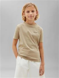 Calvin Klein Small Chest Inst.logo Ss T-Shirt - Beige - 164