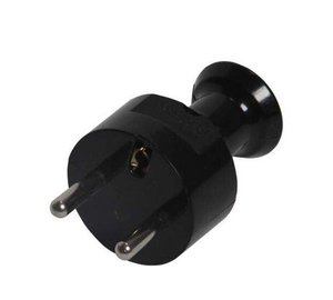 Musta suora pistoke 16a 250v, purettu Wt-21/czarny