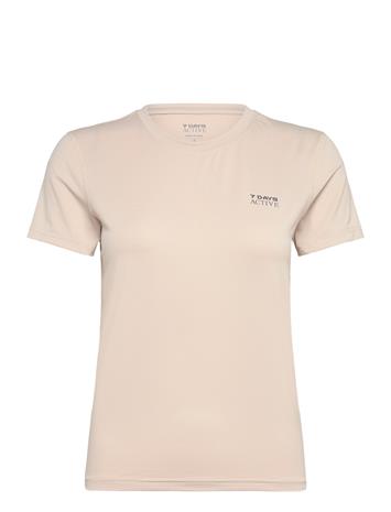 7 DAYS Active Womens Training Tee - Cream - L