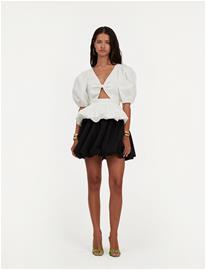 ROTATE Puff Sleeve Bubble Top - White - 36