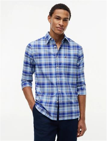 Tommy Hilfiger Lw Oxford Multi Chk Rf Shirt - Blue - XXL