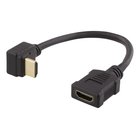 Deltaco HDMI â€“ HDMI 1.4 -kaapeli, 0,2 m, Musta