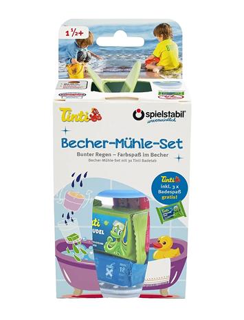 Spielstabil Sand Cup And Mill Wheel Set - Pastel - Blue - ONE SIZE