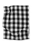 Midnatt Tea Towel Checked B/W - Black - 50X70