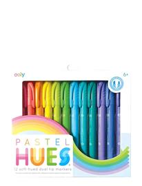 Ooly Marker Pen 12 Pcs - Dual Tip Pastel - Pink - ONE SIZE