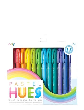 Ooly Marker Pen 12 Pcs - Dual Tip Pastel - Pink - ONE SIZE