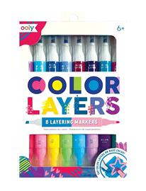 Ooly Markers 8 Pcs - Double Sided - Colour Layers - Pink - ONE SIZE