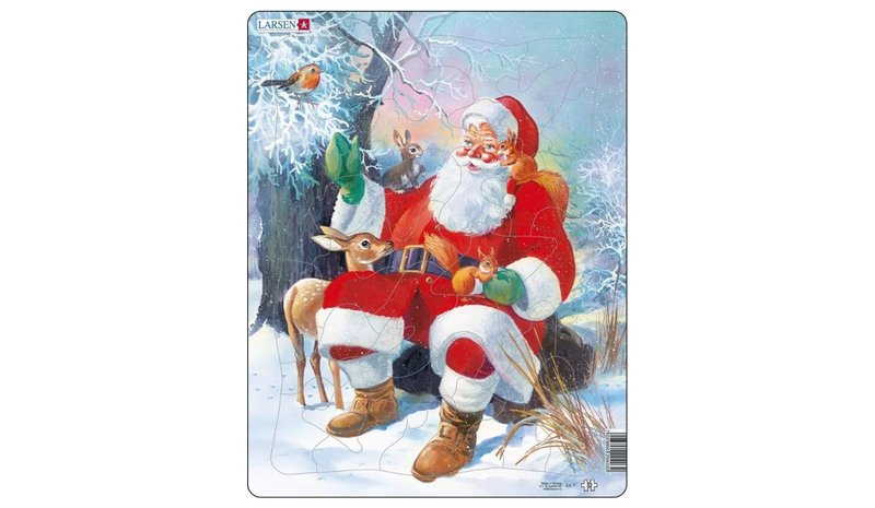 Larsen Puzzles Santa with Animals (32) – kuva 1/1
