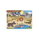 Melissa & Doug Wooden Peg Puzzle Safari Puu