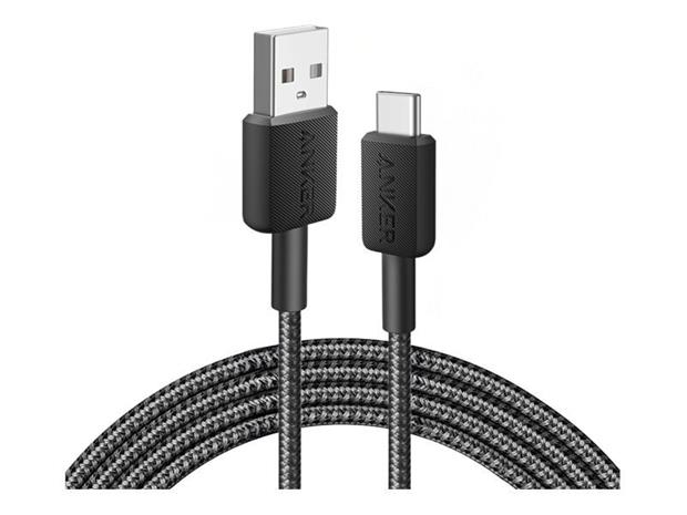 Anker 322 USB-A to USB-C Nylon cable - 0.9m - Black