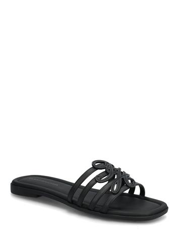 Tommy Hilfiger Th Script Flat Mule Lth - Brown - 41