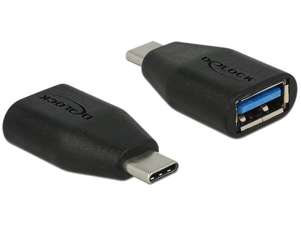 Delock 65519, SuperSpeed USB-C (uros) - USB-A (naaras), sovitin
