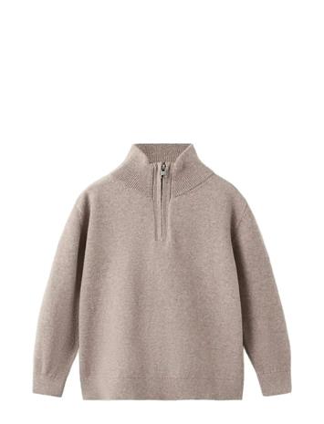 Mango Perkins-Neck Sweater - Blue - 5-6