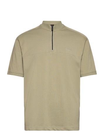 BOSS Pe_Mixed Tops T-shirts Short-sleeved Khaki Green BOSS