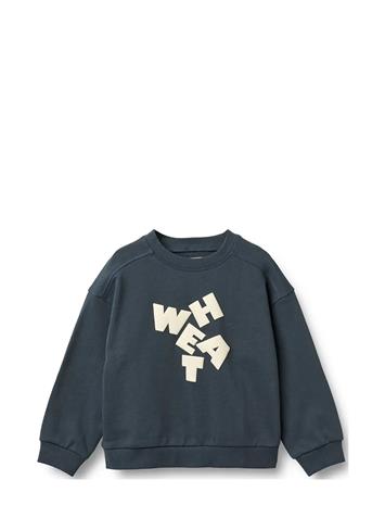 Wheat Sweatshirt L/S Lennon - Blue - 152