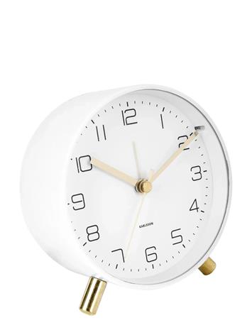 KARLSSON Alarm Clock Lofty Metal Matt Green - White - Ø11CM