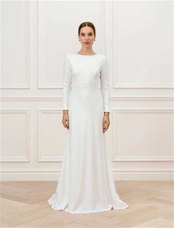 Malina Elize Open Back Gown - Cream - 44