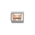 Nomination Composable Classic Symbols Happiness perhonen pala ruusukulta 430202/49
