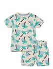Geggamoja Summer Set Palm Tree - Cream - 122/128