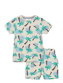 Geggamoja Summer Set Palm Tree - Cream - 122/128
