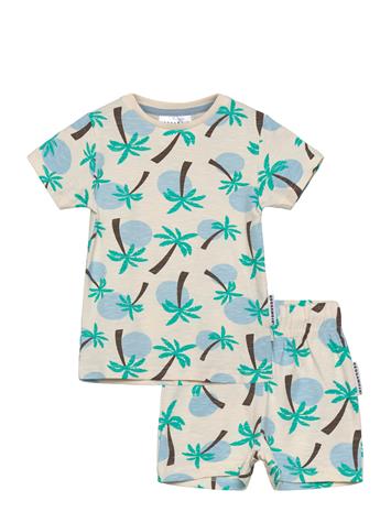 Geggamoja Summer Set Palm Tree - Cream - 122/128