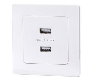 Aigostar - USB-virtapistorasia kehyksellä 2x USB-A valkoinen