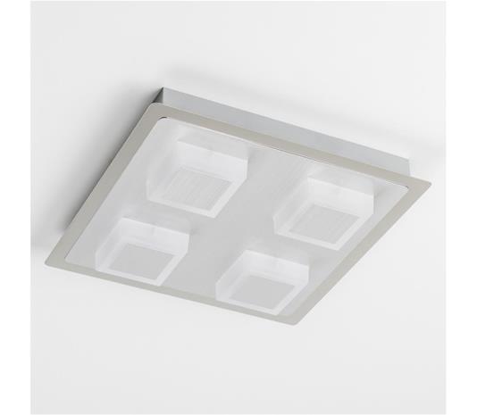 LED-kattovalaisin 4xLED/5W/230V 3000K 28x28 cm mattakromi