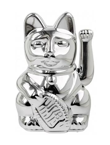 Donkey Vinkende Kat - Maneki-Neko Mini - Shiny - Silver - Silver - H9.8CM