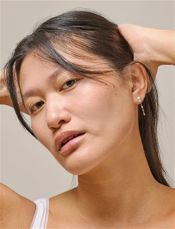Enamel Copenhagen Earrings, Dorothea - White - ONE SIZE