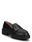 Coach Leah Leather Loafer Black Ccm08 - Black - 40.5