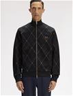 Fred Perry Argyle Track Jacket - Black - XXL