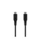 FIXED LIQUID Silicone cable 60W USB-C/C 0.3m Black – kuva 1